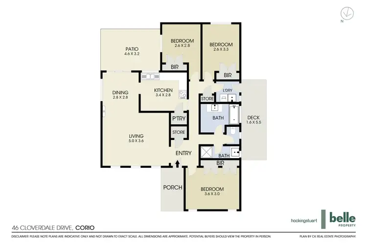 Floorplan of Homely house listing, 46 Cloverdale Drive, Corio VIC 3214