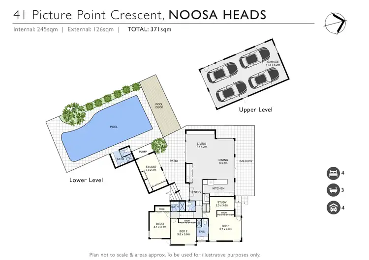 Floorplan of Homely house listing, 41 Picture Point Crescent, Noosa Heads QLD 4567
