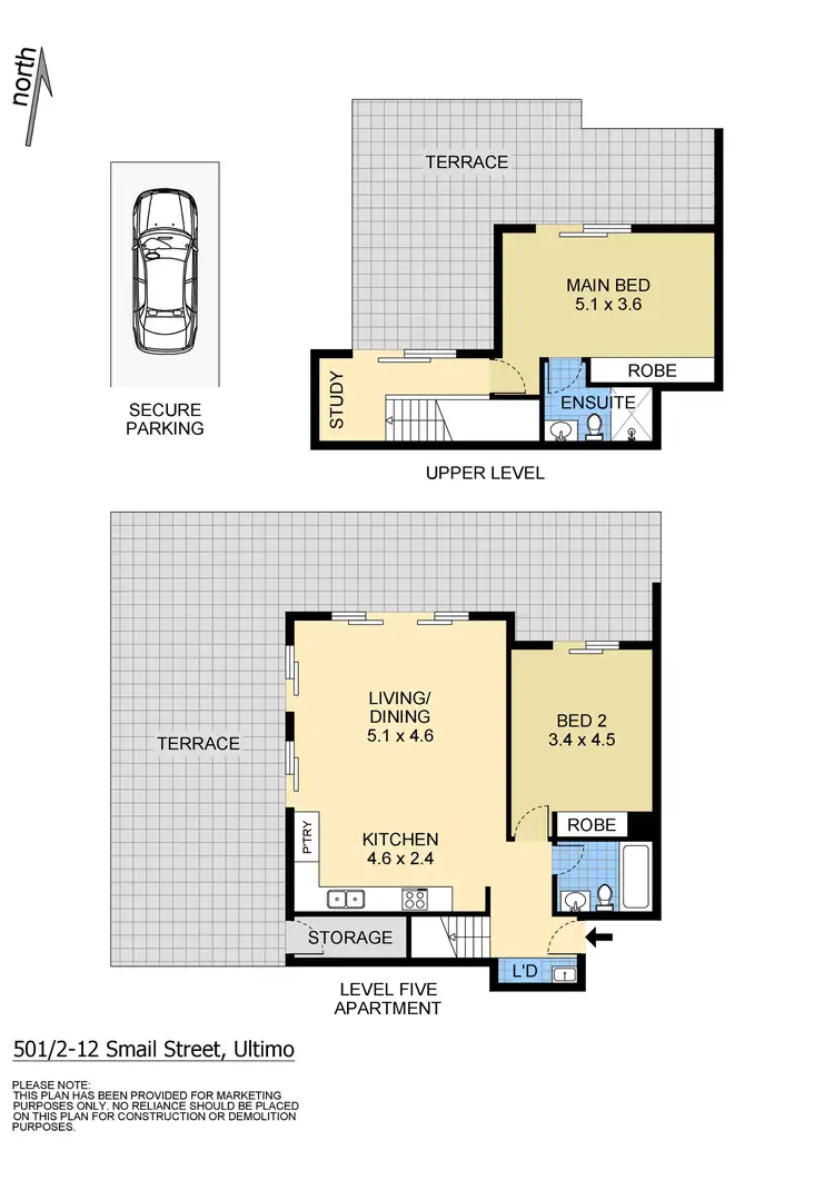 Floorplan of Homely apartment listing, 501/2-12 Smail Street, Ultimo NSW 2007