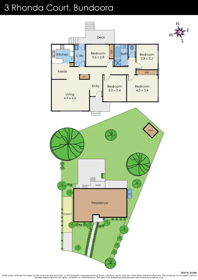 Floorplan of Homely house listing, 3 Rhonda Court, Bundoora VIC 3083