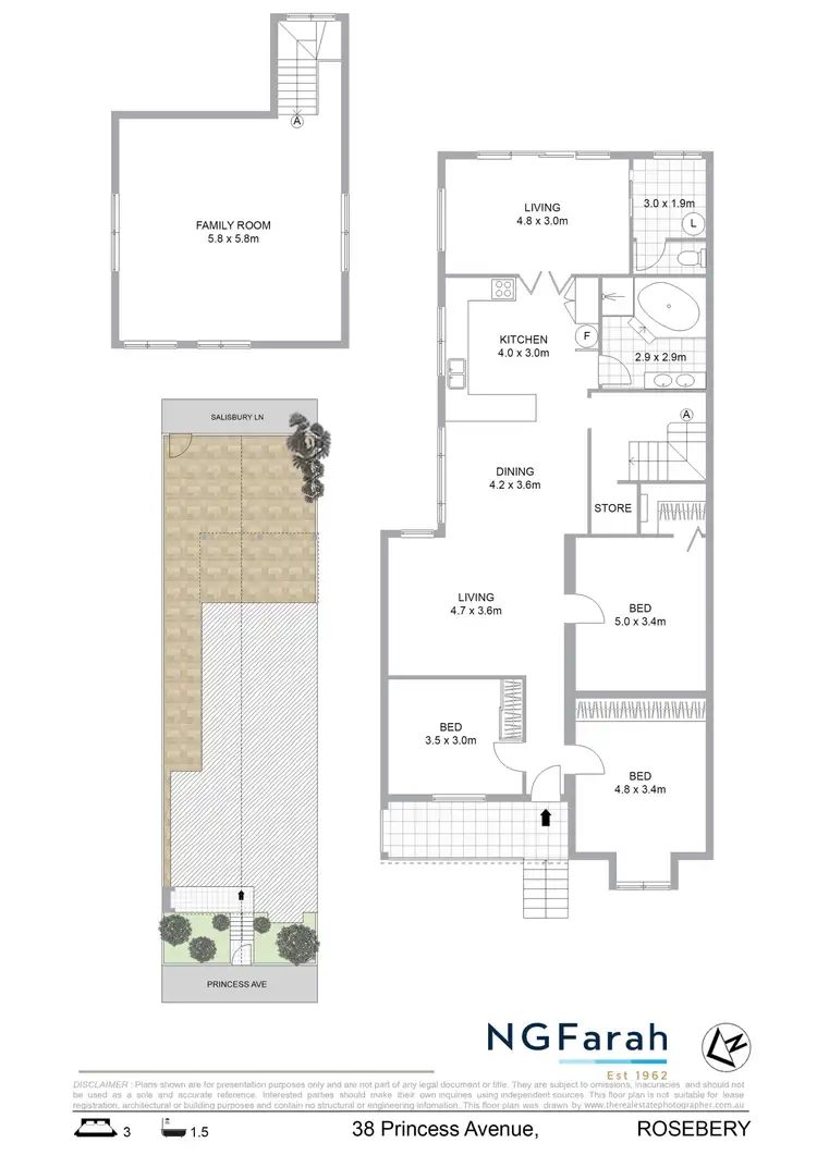 Floorplan of Homely house listing, 38 Princess Avenue, Rosebery NSW 2018