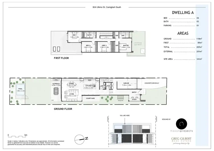 Floorplan of Homely semi-detached listing, 30a Ultimo Street, Caringbah South NSW 2229