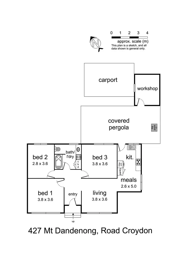 Floorplan of Homely house listing, 427 Mt Dandenong Road, Croydon VIC 3136