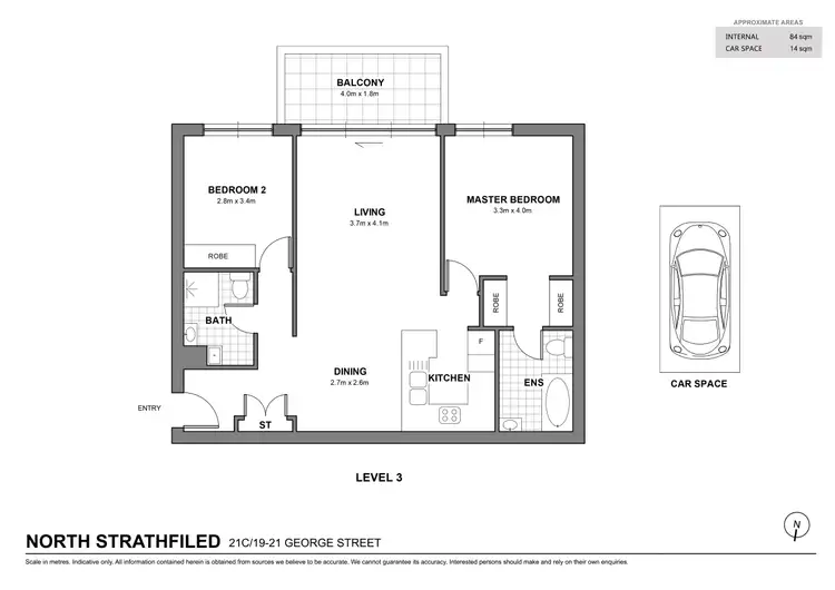 Floorplan of Homely apartment listing, 21C/19-21 George Street, North Strathfield NSW 2137