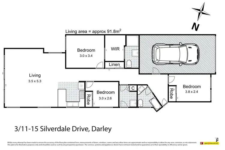 Floorplan of Homely unit listing, 3/11-15 Silverdale Drive, Bacchus Marsh VIC 3340