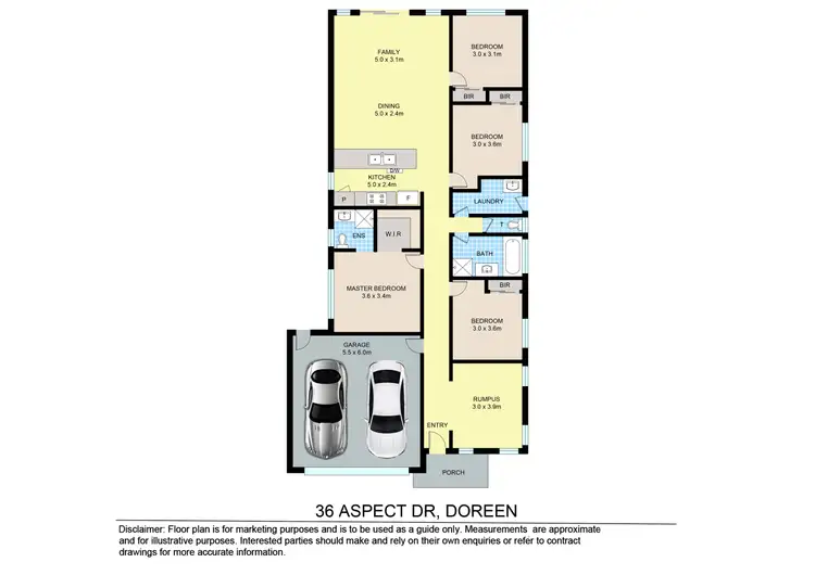 Floorplan of Homely house listing, 36 Aspect Drive, Doreen VIC 3754