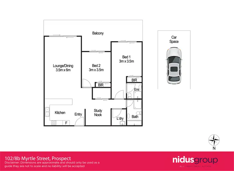Floorplan of Homely apartment listing, 102/8B Myrtle Street, Prospect NSW 2148