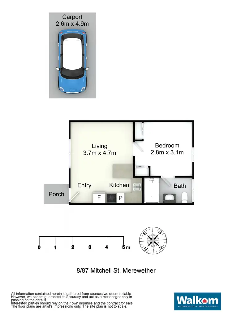 Floorplan of Homely unit listing, 8/87 Mitchell Street, Merewether NSW 2291
