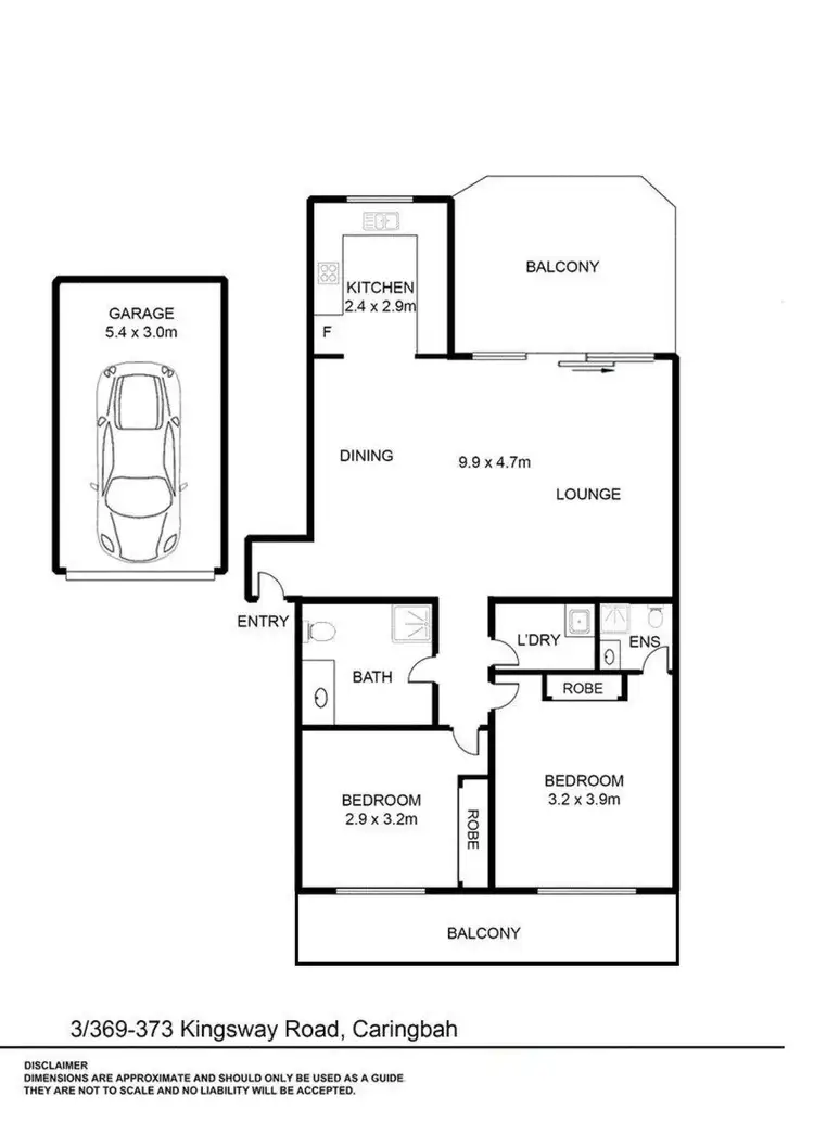 Floorplan of Homely apartment listing, 3/369 Kingsway, Caringbah NSW 2229