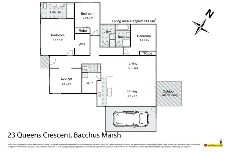Floorplan of Homely house listing, 2/3 Queens Crescent, Bacchus Marsh VIC 3340