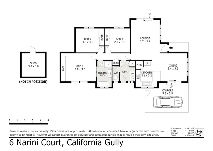 Floorplan of Homely house listing, 6 Narini Court, California Gully VIC 3556