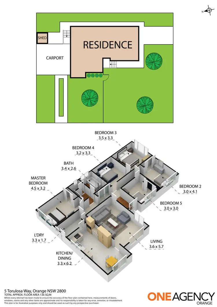 Floorplan of Homely house listing, 5 Torulosa Way, Orange NSW 2800