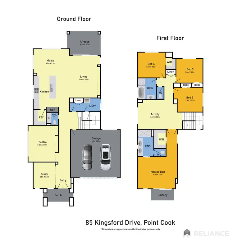 Floorplan of Homely house listing, 85 Kingsford Drive, Point Cook VIC 3030