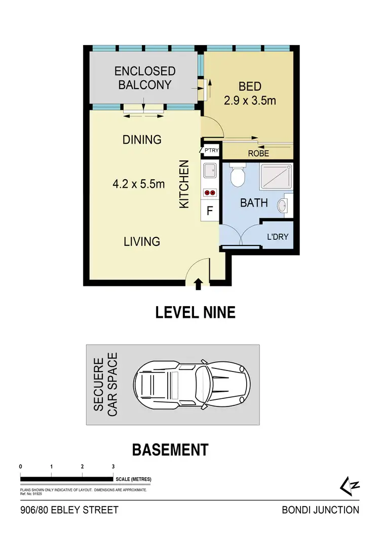 Floorplan of Homely apartment listing, 906/80 Ebley Street, Bondi Junction NSW 2022