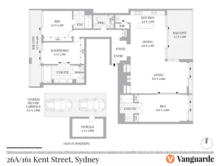 Floorplan of Homely apartment listing, 26A/161 Kent Street, Sydney NSW 2000