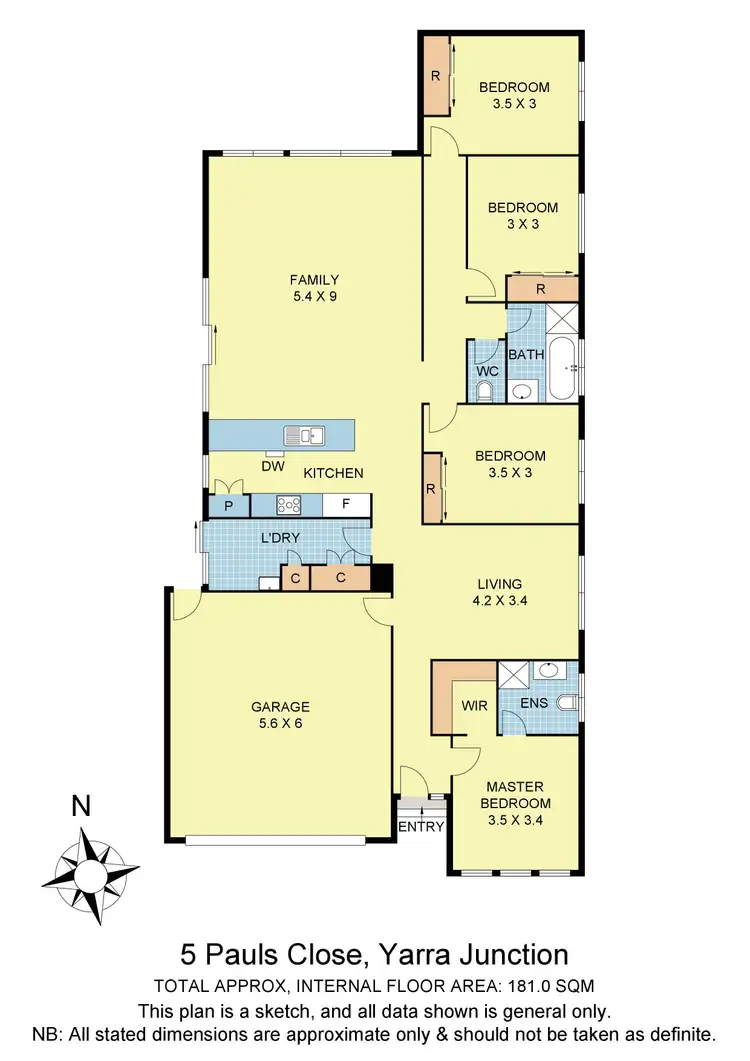 Floorplan of Homely house listing, 5 Pauls Close, Yarra Junction VIC 3797