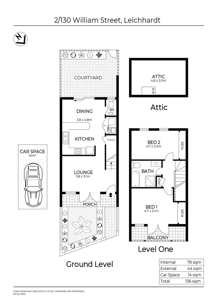 Floorplan of Homely townhouse listing, 2/130 William Street, Leichhardt NSW 2040