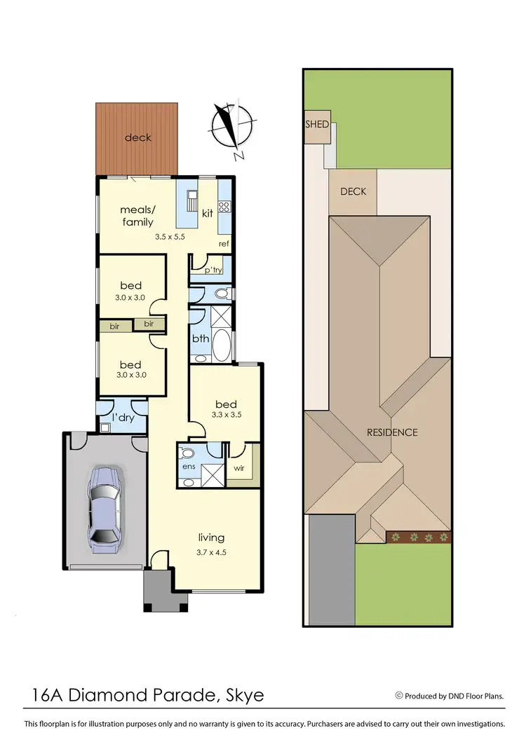 Floorplan of Homely house listing, 16A Diamond Parade, Skye VIC 3977