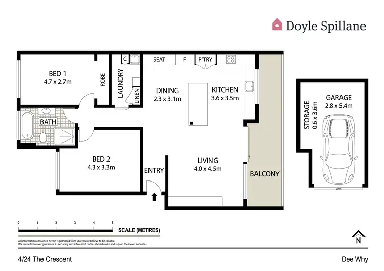 Floorplan of Homely apartment listing, 4/24 The Crescent, Dee Why NSW 2099