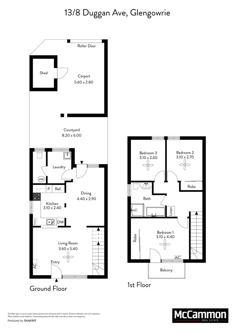 Floorplan of Homely townhouse listing, 13/8 Duggan Avenue, Glengowrie SA 5044