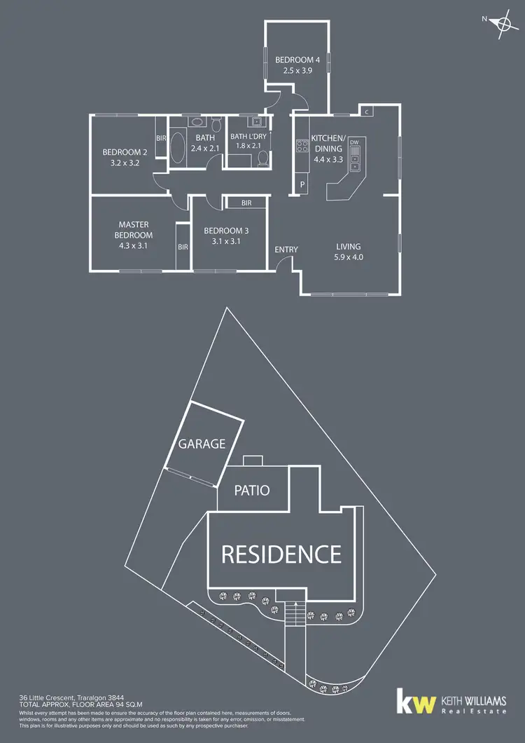 Floorplan of Homely house listing, 36 Little Crescent, Traralgon VIC 3844