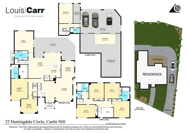 Floorplan of Homely house listing, 22 Huntingdale Circle, Castle Hill NSW 2154