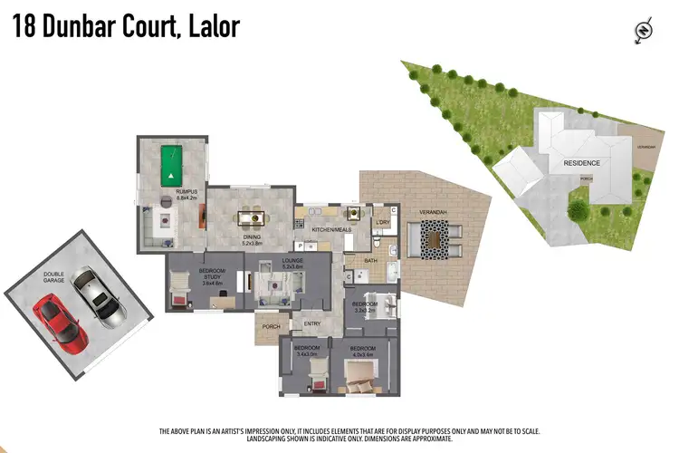 Floorplan of Homely house listing, 18 Dunbar Court, Lalor VIC 3075