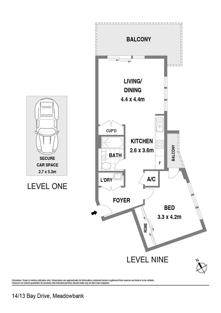 Floorplan of Homely apartment listing, 14/13 Bay Drive, Meadowbank NSW 2114