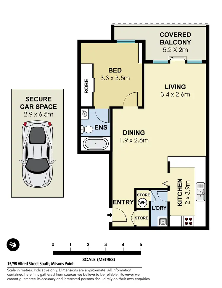 Floorplan of Homely apartment listing, 15/98 Alfred Street South, Milsons Point NSW 2061