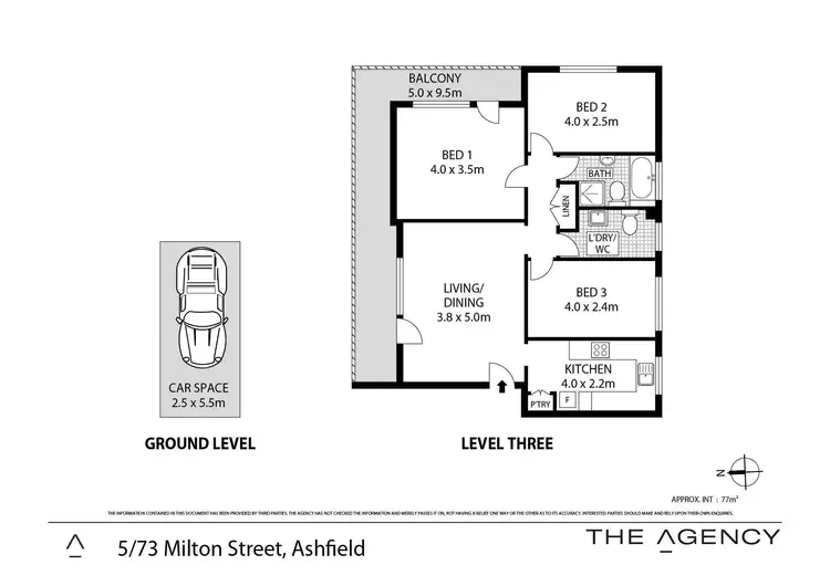 Floorplan of Homely apartment listing, 5/73 Milton Street, Ashfield NSW 2131