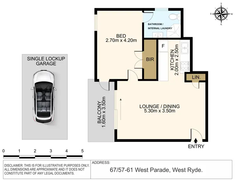 Floorplan of Homely apartment listing, 67/57-61 West Parade, West Ryde NSW 2114