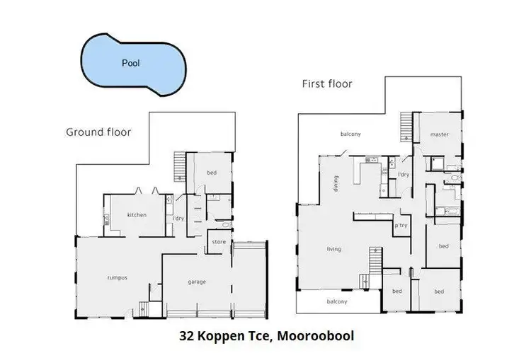 Floorplan of Homely house listing, 32 Koppen Terrace, Mooroobool QLD 4870