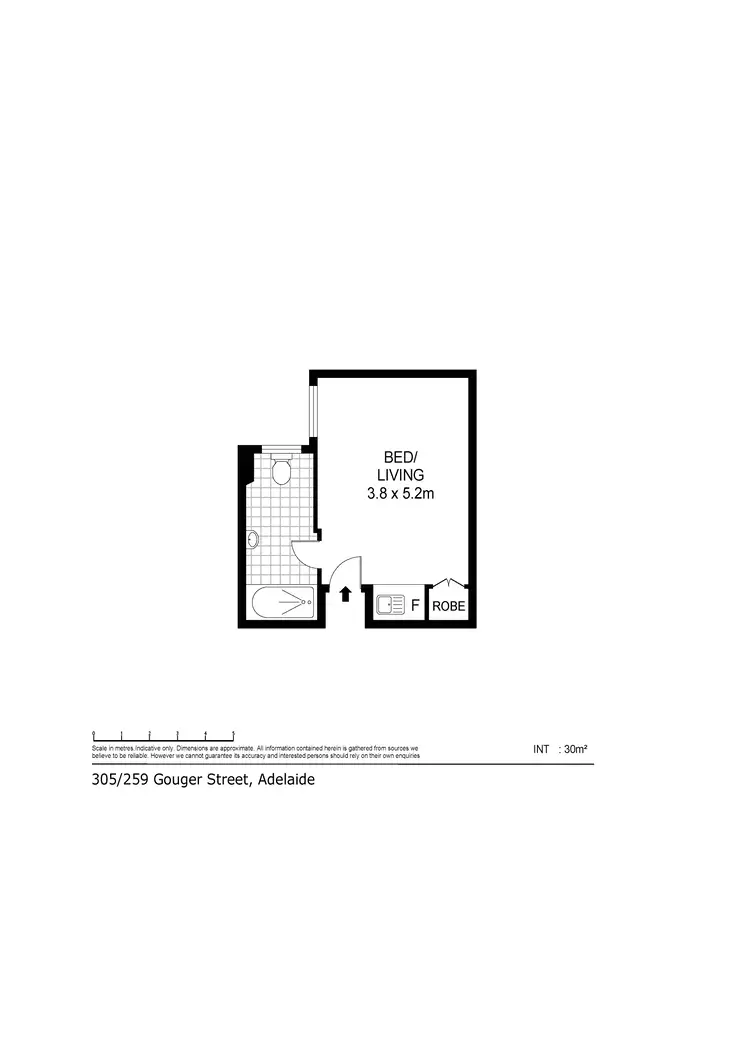 Floorplan of Homely unit listing, 29/259 Gouger Street, Adelaide SA 5000