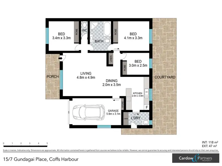 Floorplan of Homely villa listing, 15/7 Gundagai Place, Coffs Harbour NSW 2450