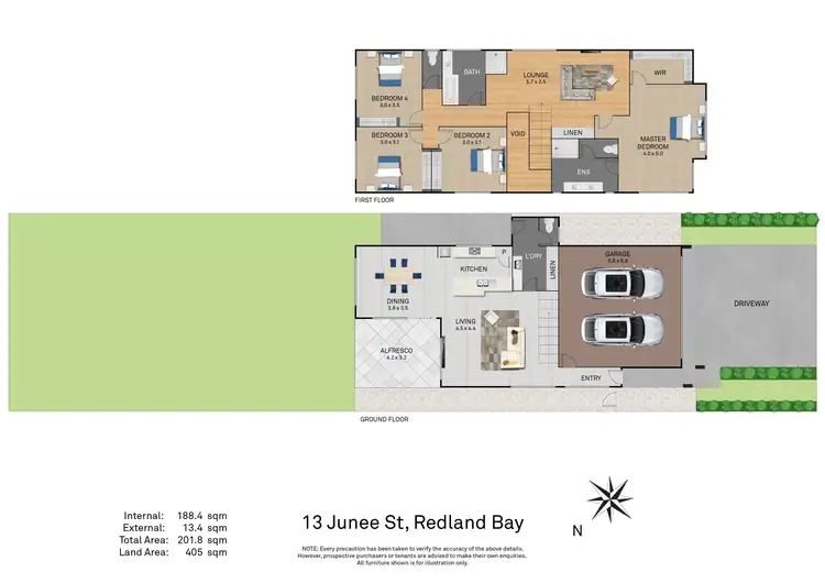 Floorplan of Homely house listing, 13 Junee Street, Redland Bay QLD 4165