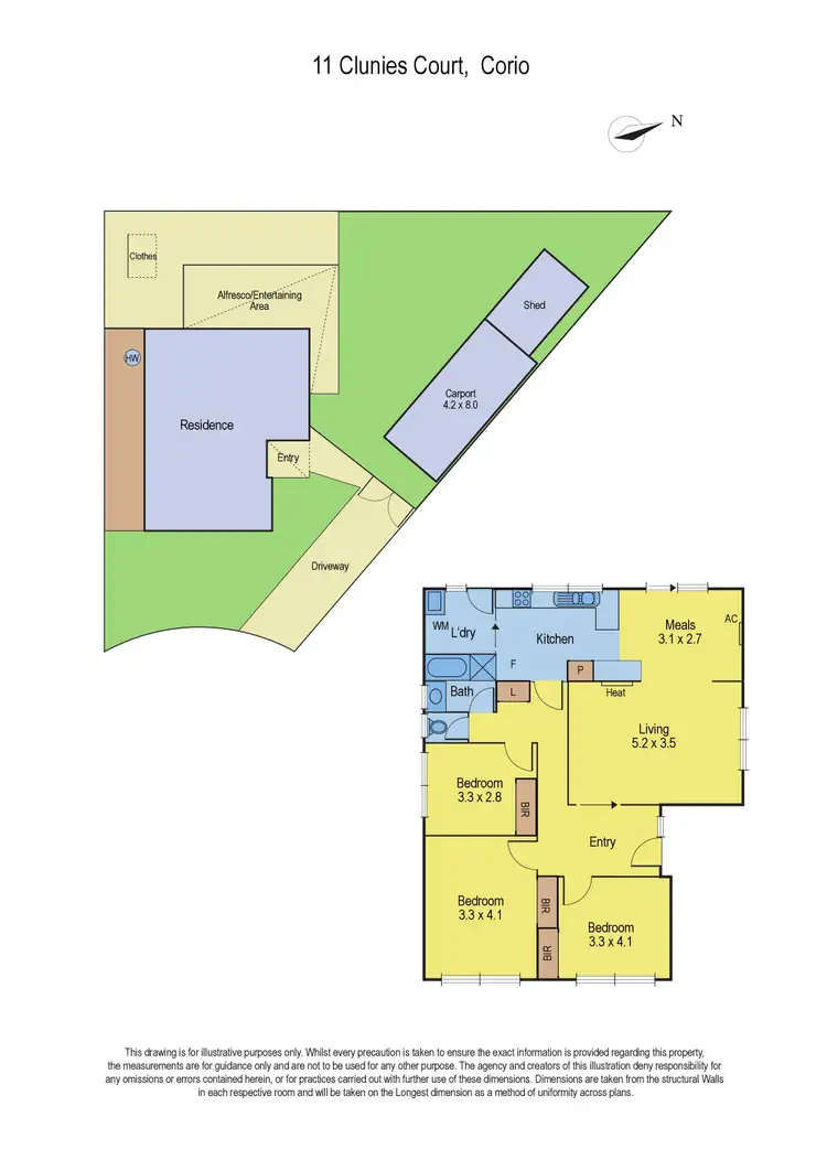 Floorplan of Homely house listing, 11 Clunies Court, Corio VIC 3214