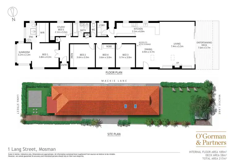 Floorplan of Homely house listing, 1 Lang Street, Mosman NSW 2088