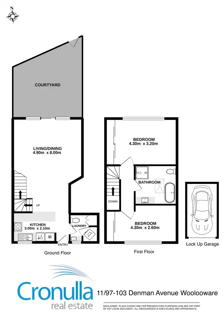 Floorplan of Homely townhouse listing, 11/97-103 Denman Avenue, Woolooware NSW 2230