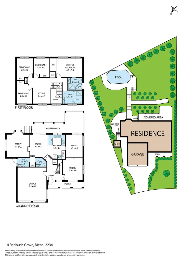 Floorplan of Homely house listing, 14 Redbush Grove, Menai NSW 2234