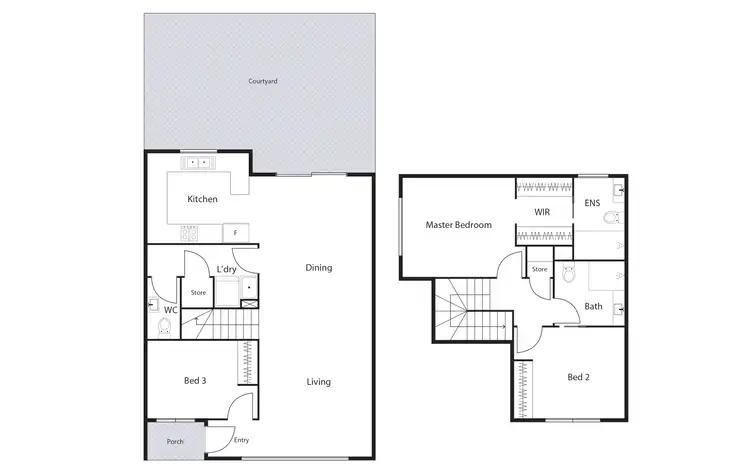 Floorplan of Homely townhouse listing, 7/45 Enderby Street, Mawson ACT 2607