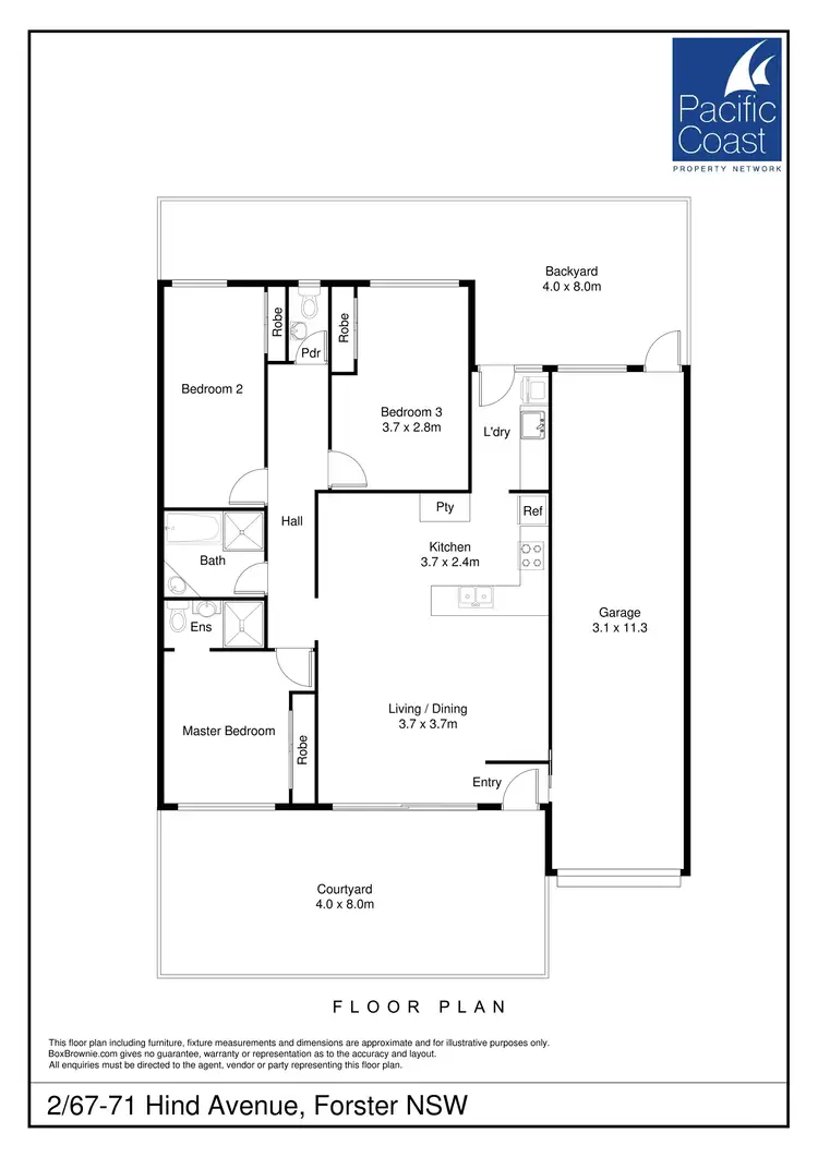 Floorplan of Homely villa listing, 2/67-71 Hind Avenue, Forster NSW 2428