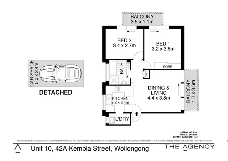 Floorplan of Homely apartment listing, 10/42A Kembla Street, Wollongong NSW 2500
