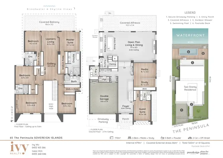 Floorplan of Homely house listing, 65 The Peninsula, Sovereign Islands QLD 4216