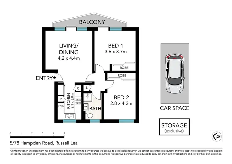 Floorplan of Homely apartment listing, 5/78 Hampden Road, Russell Lea NSW 2046