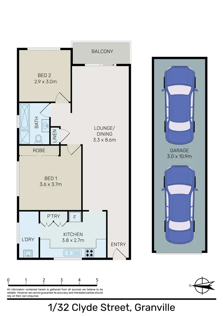 Floorplan of Homely unit listing, 1/32 Clyde Street, Granville NSW 2142