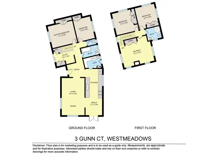 Floorplan of Homely house listing, 3 Gunn Court, Westmeadows VIC 3049
