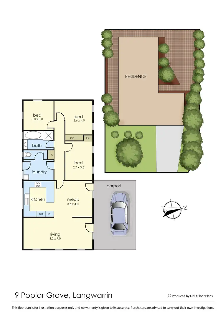Floorplan of Homely house listing, 9 Poplar Grove, Langwarrin VIC 3910