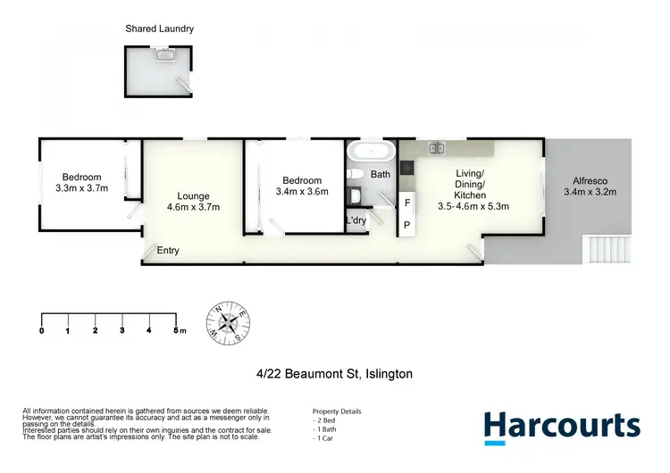 Floorplan of Homely apartment listing, 4/22 Beaumont Street, Islington NSW 2296