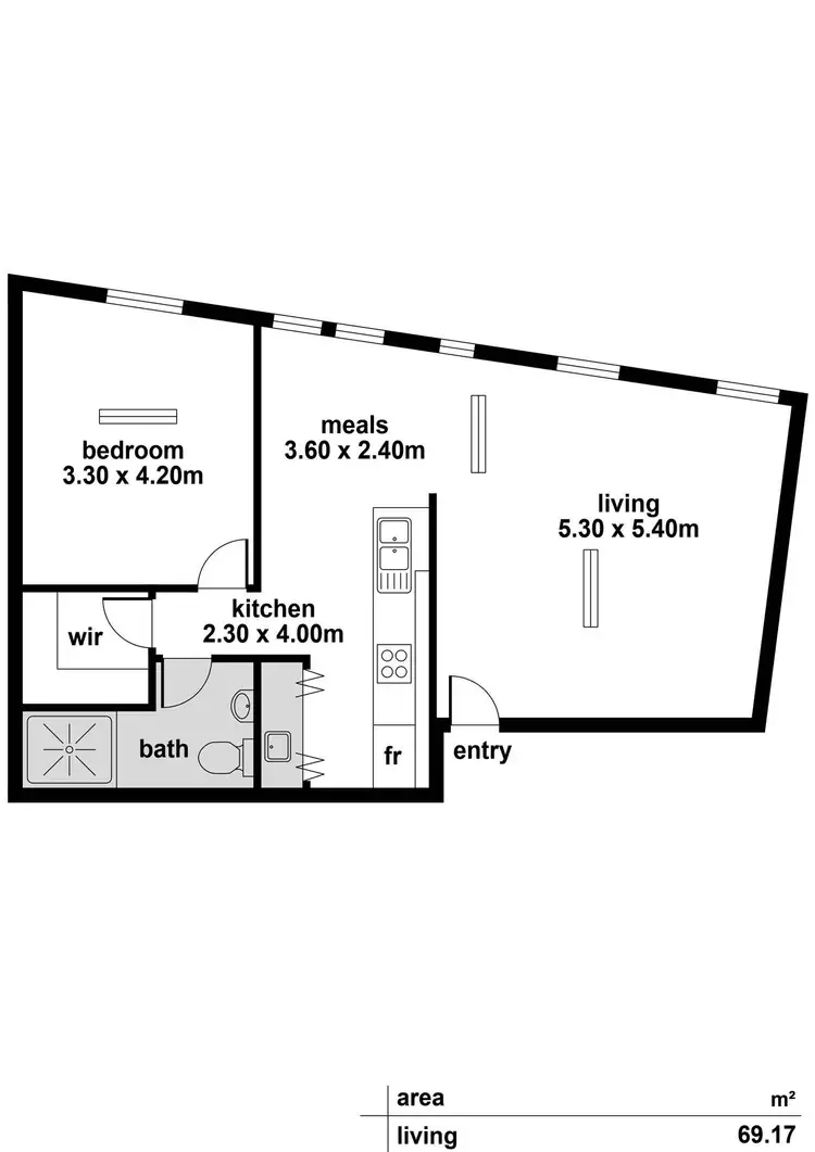 Floorplan of Homely unit listing, 11/209 Esplanade, Henley Beach SA 5022