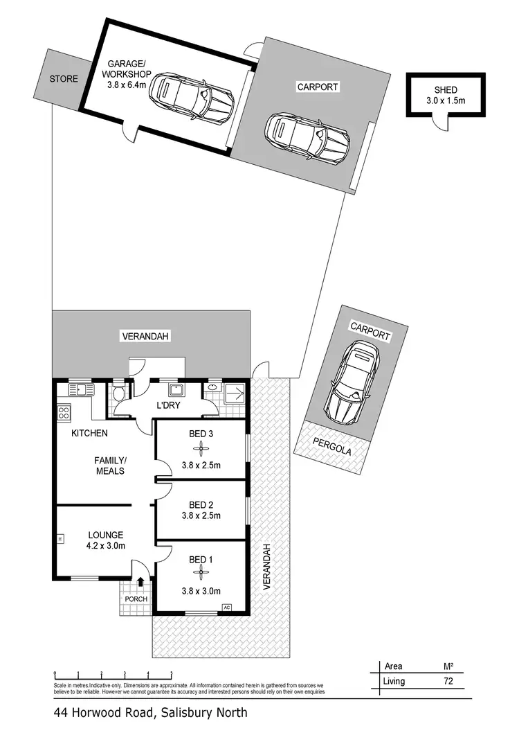Floorplan of Homely house listing, 44 Horwood Road, Salisbury North SA 5108